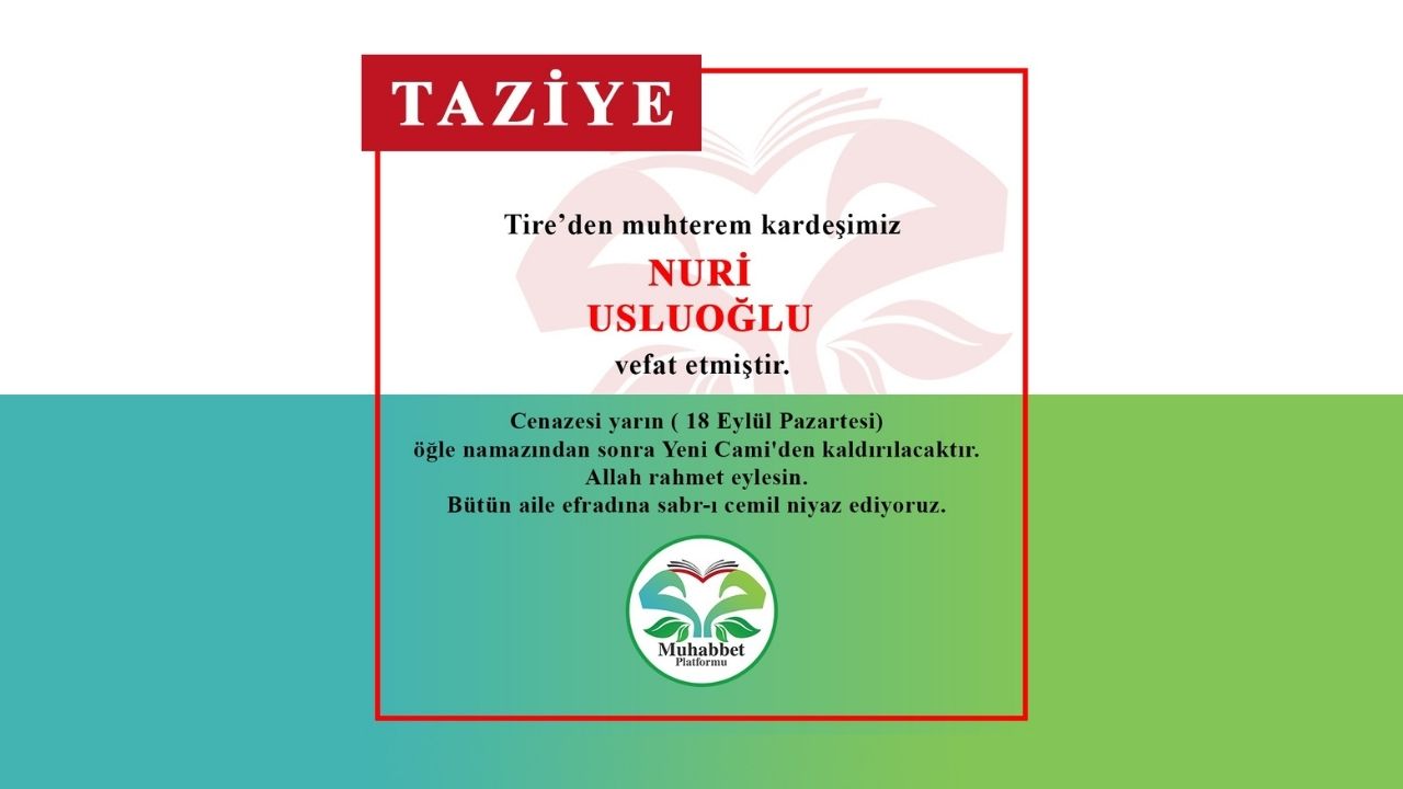 Nuri Usluoğlu vefat etti