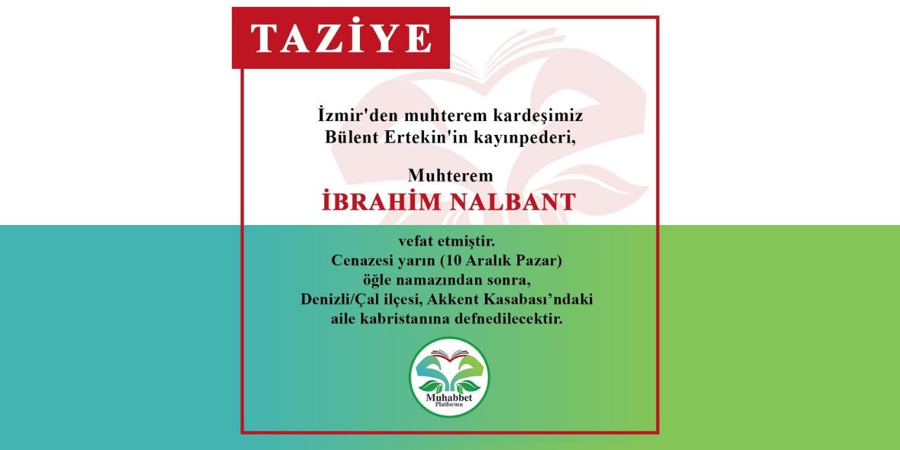 İbrahim Nalbant vefat etti