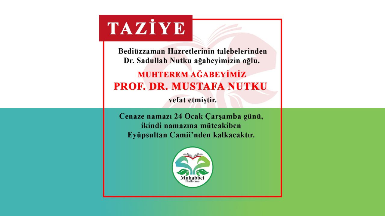 Prof. Dr. Mustafa Nutku vefat etti