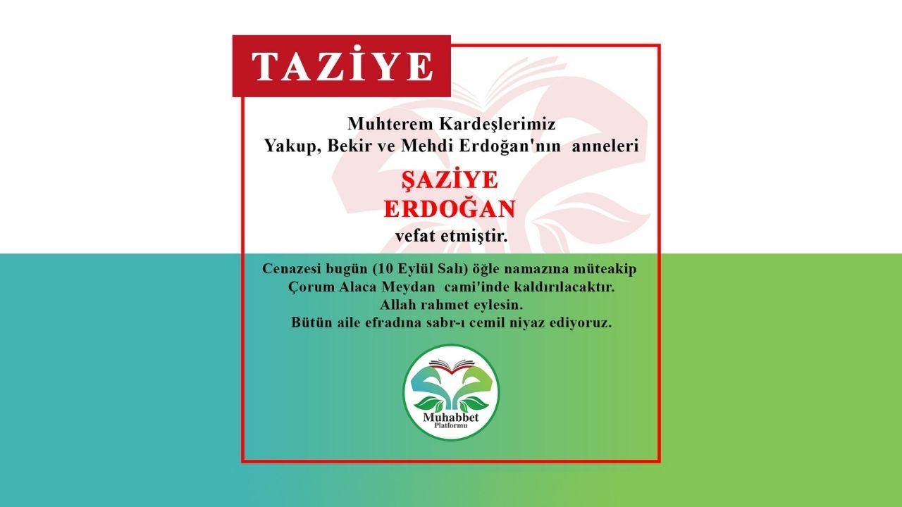 Şaziye Erdoğan vefat etti