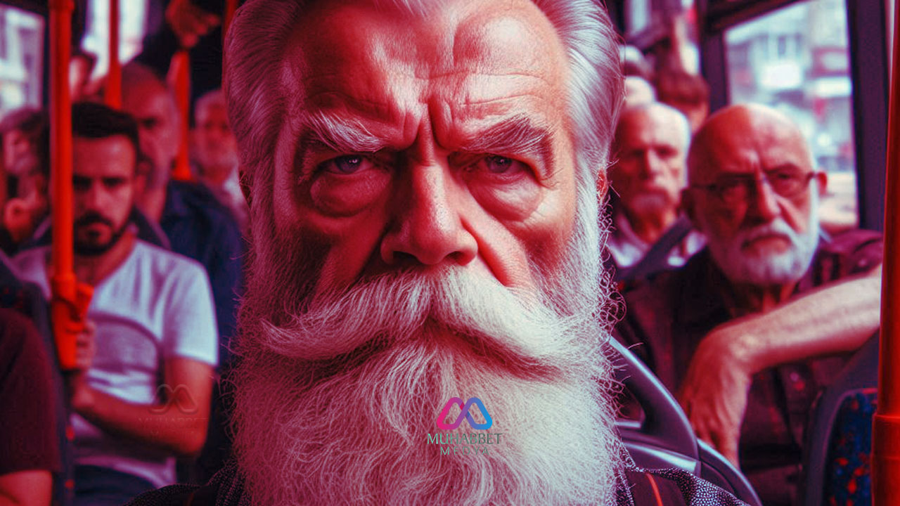 Yıllarca gemi kaptanlığı yaptığını söyleyen adam lanetler okuyarak otobüse bindi