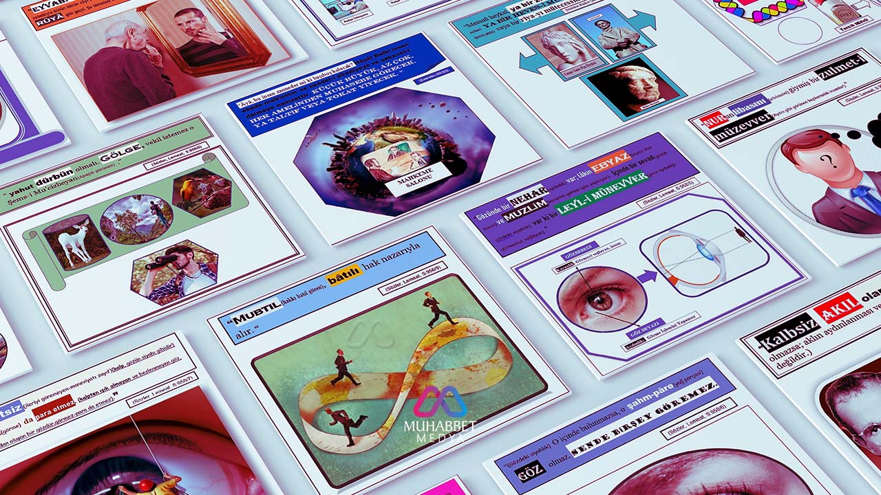 Risale-i Nur Derslerinden Resimli Vecize Kartları