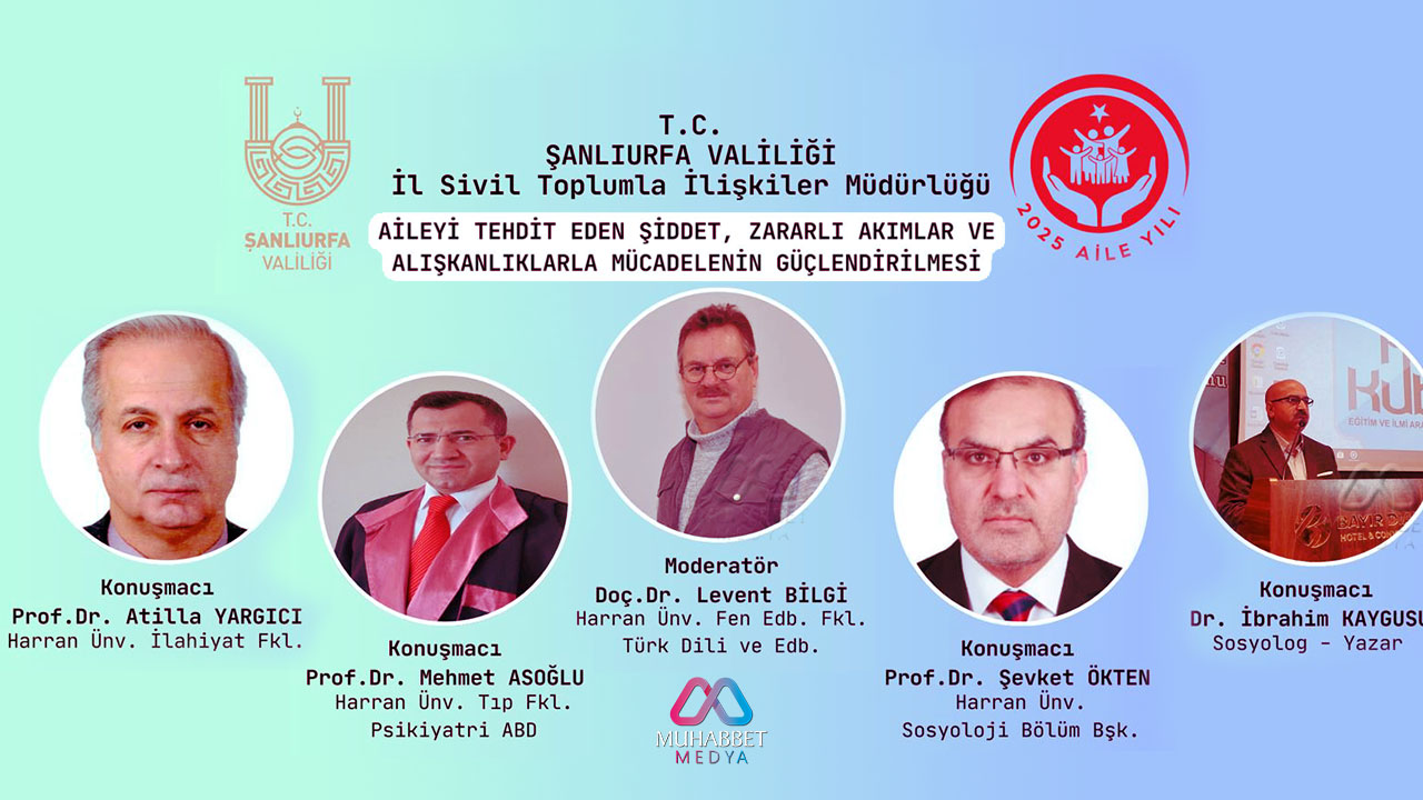 Şanlıurfa’da; Aileyi Tehdit Eden Şiddet, Zararlı Akımlar Ve Alışkanlıklarla Mücadelenin Güçlendirilmesi paneli