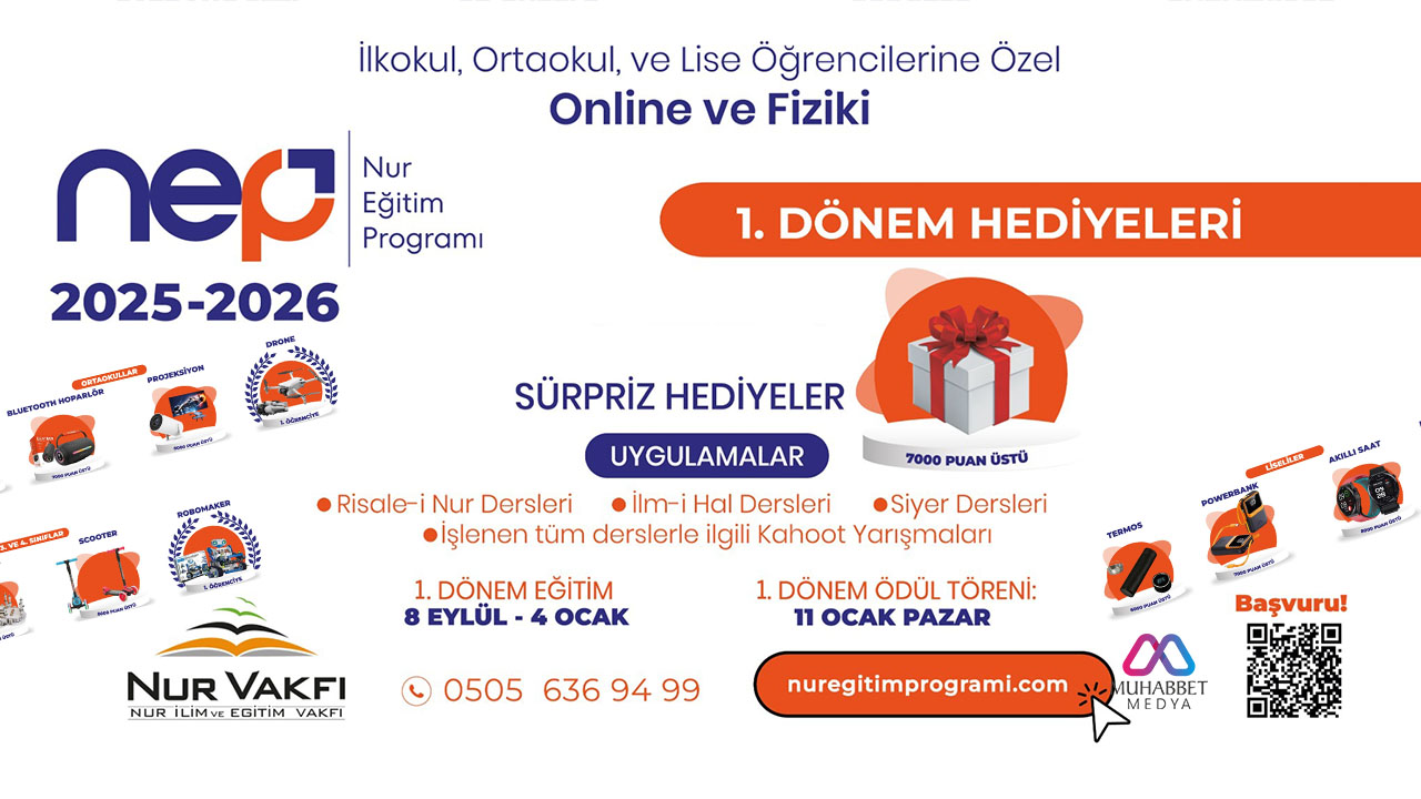 Ödüllü Nur Eğitim Programı 6. Dönem için kayıtlar devam ediyor