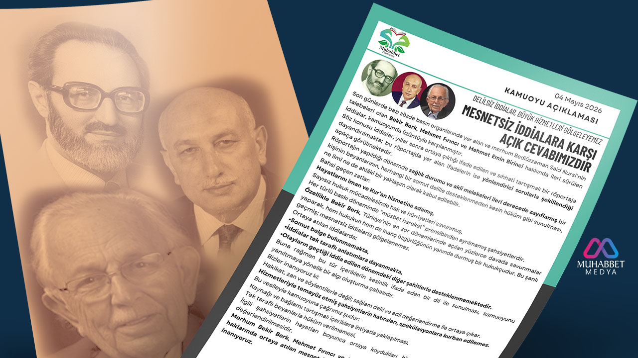Bekir Berk, Mehmet Fırıncı ve Mehmet Emin Birinci hakkındaki mesnetsiz iddialara açık cevap
