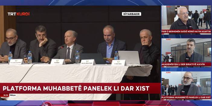 Muhabbet Platformu’nun "Said Nursi ve Kardeşlik İkliminin Güçlendirilmesi" Paneli TRT Kürdi’de