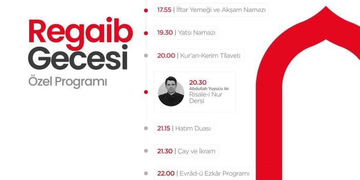 Regaib Kandili Özel Programı